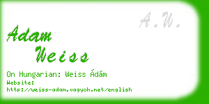 adam weiss business card